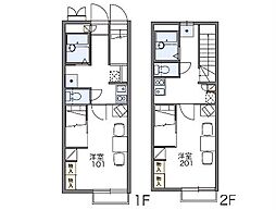 JR両毛線 国定駅 徒歩34分の賃貸アパート 1階1Kの間取り