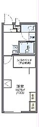レオパレスK0049 1Kの間取図画像