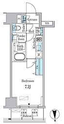 JR総武線 両国駅 徒歩10分の賃貸マンション 10階1Kの間取り