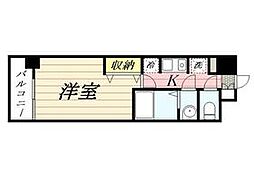 都営浅草線 西馬込駅 徒歩11分の賃貸マンション 1階1Kの間取り