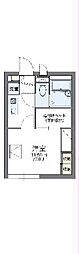 レオパレスアンセストラル 1Kの間取図画像