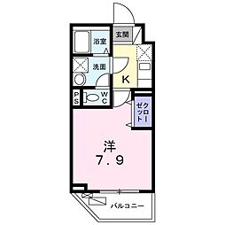 フィーカ蒲田 1Kの間取図画像