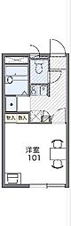 レオパレスグランシャリオ 1Kの間取図画像