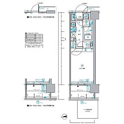 セントラルプレイス新宿御苑前 1Kの間取図画像