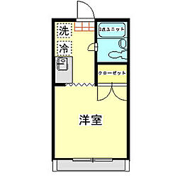 ジュネスいずみ 1Kの間取図画像