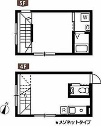 プロト西小山 4階1LDKの間取り