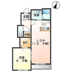 フォレストＴ 1階1LDKの間取り