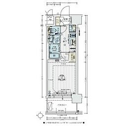 Osaka Metro御堂筋線 西中島南方駅 徒歩8分の賃貸マンション 9階1Kの間取り