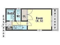 ＳＡＫＵＲＡヒルズ 1階1Kの間取り