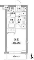 プランドール南榎 304 3階1Kの間取り