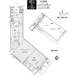 京王井の頭線 渋谷駅 徒歩5分の賃貸マンション 2階1LDKの間取り