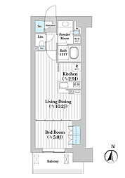 小田急小田原線 成城学園前駅 徒歩9分の賃貸マンション 4階1LDKの間取り