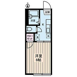 ケー・アトール 2階1Kの間取り
