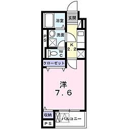 プレミール 1Kの間取図画像