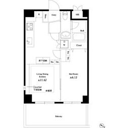 八潮ＰＡＲＫ　ＳＱＵＡＲＥ 5階1LDKの間取り