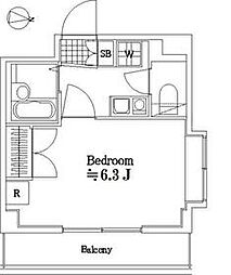 エスコート中野大和町 6階1Kの間取り