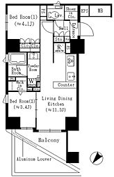 スターヒルズ関内 9階2LDKの間取り