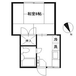 メゾン美杉 1階1Kの間取り