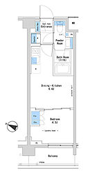 東京メトロ丸ノ内線 中野富士見町駅 徒歩8分の賃貸マンション 1階1DKの間取り