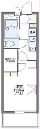 名鉄名古屋本線 伊奈駅 徒歩12分の賃貸マンション 2階1Kの間取り