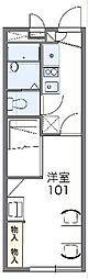レオパレスVILLA中屋敷 1Kの間取図画像
