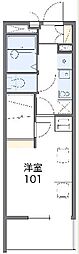 レオパレス鈴風 1Kの間取図画像