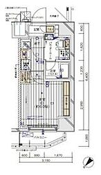 メインステージ川崎イースト 1Kの間取図画像