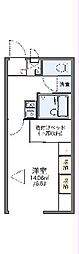 レオパレスカモミール 1Kの間取図画像