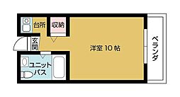 メゾン　ジョイ 2階ワンルームの間取り