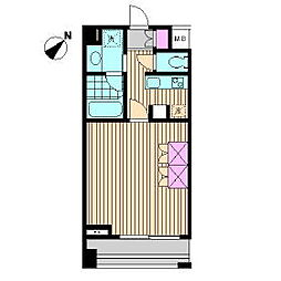 BEROOMヨコハマ・カンナイ 1Kの間取図画像