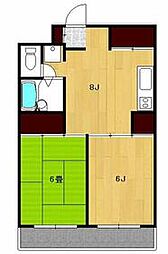ハイツモルゲン 2DKの間取図画像