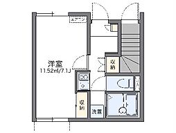 レオネクストユリ 1Kの間取図画像
