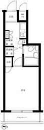 ルーブル戸越公園 1階1Kの間取り