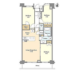 BLESS中野弥生町 3LDKの間取図画像