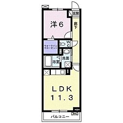 カーサ　クアットロ 1階1LDKの間取り