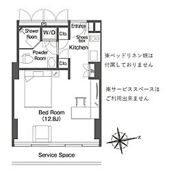 ウエリスアーバン品川タワー ワンルームの間取図画像