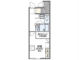 レオパレスドゥー　エスパス 1階1Kの間取り