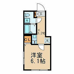 Ｐｅｔｉｔ　Ｍｉｇｎｏｎ（プティミニョン） 3階1Kの間取り