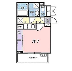 阪急京都本線 洛西口駅 徒歩11分の賃貸アパート 3階1Kの間取り