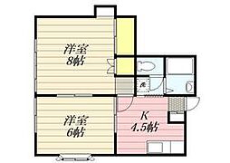 グリーンテラス 2Kの間取図画像