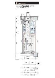 メインステージ滝野川桜通り 8階1Kの間取り