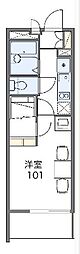 レオパレス爽 1Kの間取図画像