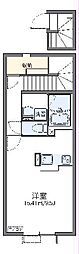 レオネクスト石原B 1Kの間取図画像