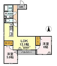間取図画像 2LDK