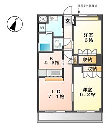 間取図画像 2LDK