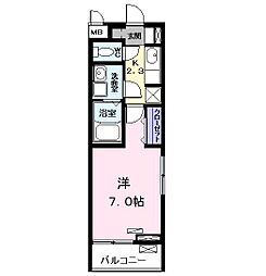 名古屋市営東山線 中村公園駅 バス12分 大治町役場下車 徒歩14分の賃貸アパート 3階1Kの間取り