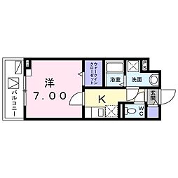 Ｆｅｅｊｕ田園調布 3階1Kの間取り