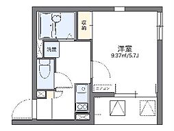 JR南武線 谷保駅 徒歩7分の賃貸マンション 2階1Kの間取り