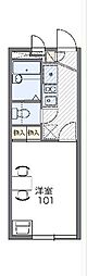 レオパレス森 1Kの間取図画像