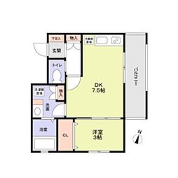 阪急千里線 柴島駅 徒歩5分の賃貸アパート 2階1DKの間取り
